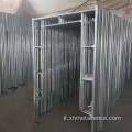 5,6'7 "Arch Walk-Thru impalcatura Fence in acciaio zinco